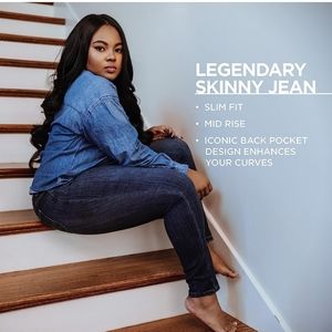 Lee Plus Size Slim Fit Skinny Leg Midrise Jean - 18w